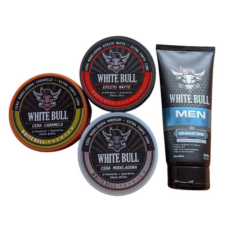 Kit Creme corporal + Pomada Modeladora - White Bull