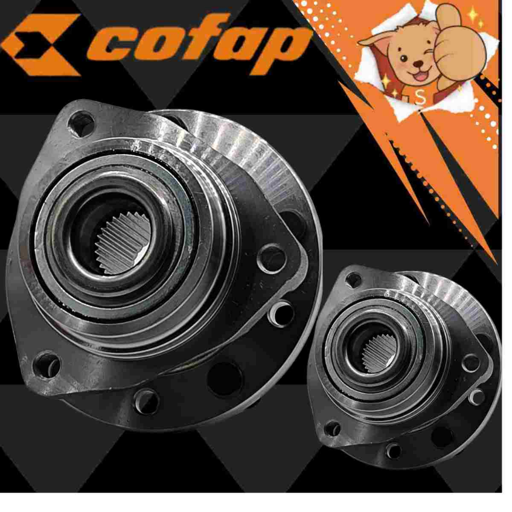 Par Cubo de Roda Blazer S10 4x4 1998 a 2011 Original Cofap Dianteiro com Rolamento sem ABS 5 Furos