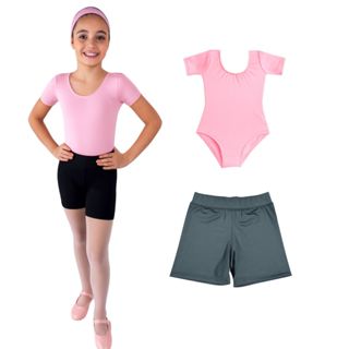 Conjunto Ginástica e Ballet Infantil/Juvenil em Oferta na Shopee