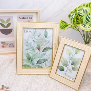Porta Retrato de Mesa Decorativo Moldura Metalizada Dourada com Vidro para Fotos em Oferta na Shopee