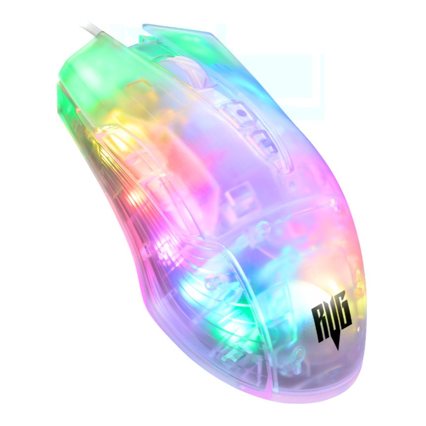 Mouse Gamer Jogo Ergonômico 3600dpi Óptico Com Fio Led Rgb Usb Pc Computador Branco