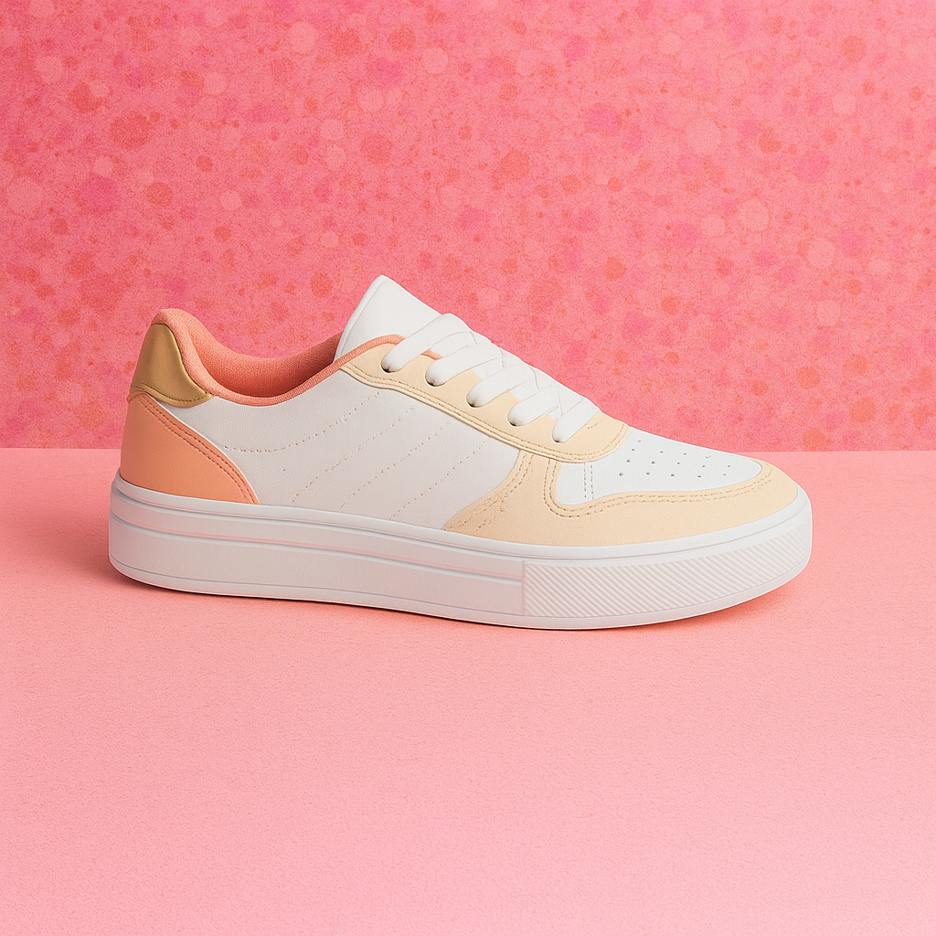 Tenis Air Feminino Casual Confortavel Basico Branco Esportivo Academia Rose