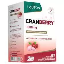 Cranberry 1000mg com Vitaminas E, C, Zinco e Selênio Premium Lauton Vegano - Kit 3