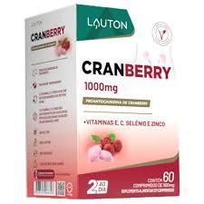 Cranberry 1000mg com Vitaminas E, C, Zinco e Selênio Premium Lauton Vegano - Kit 3 em Oferta na Shopee