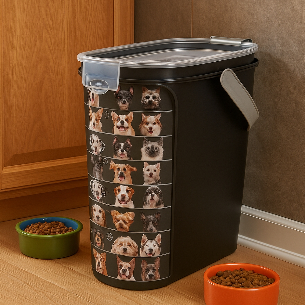 Pote Porta Ração Hermético 8,5lt Com Alça E Concha Medidora	 em Oferta na Shopee