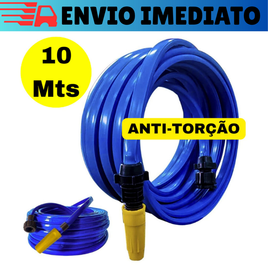 Mangueira De Jardim 10 Metros Reforçada Para Casa Jardim Com Conector e Esguicho