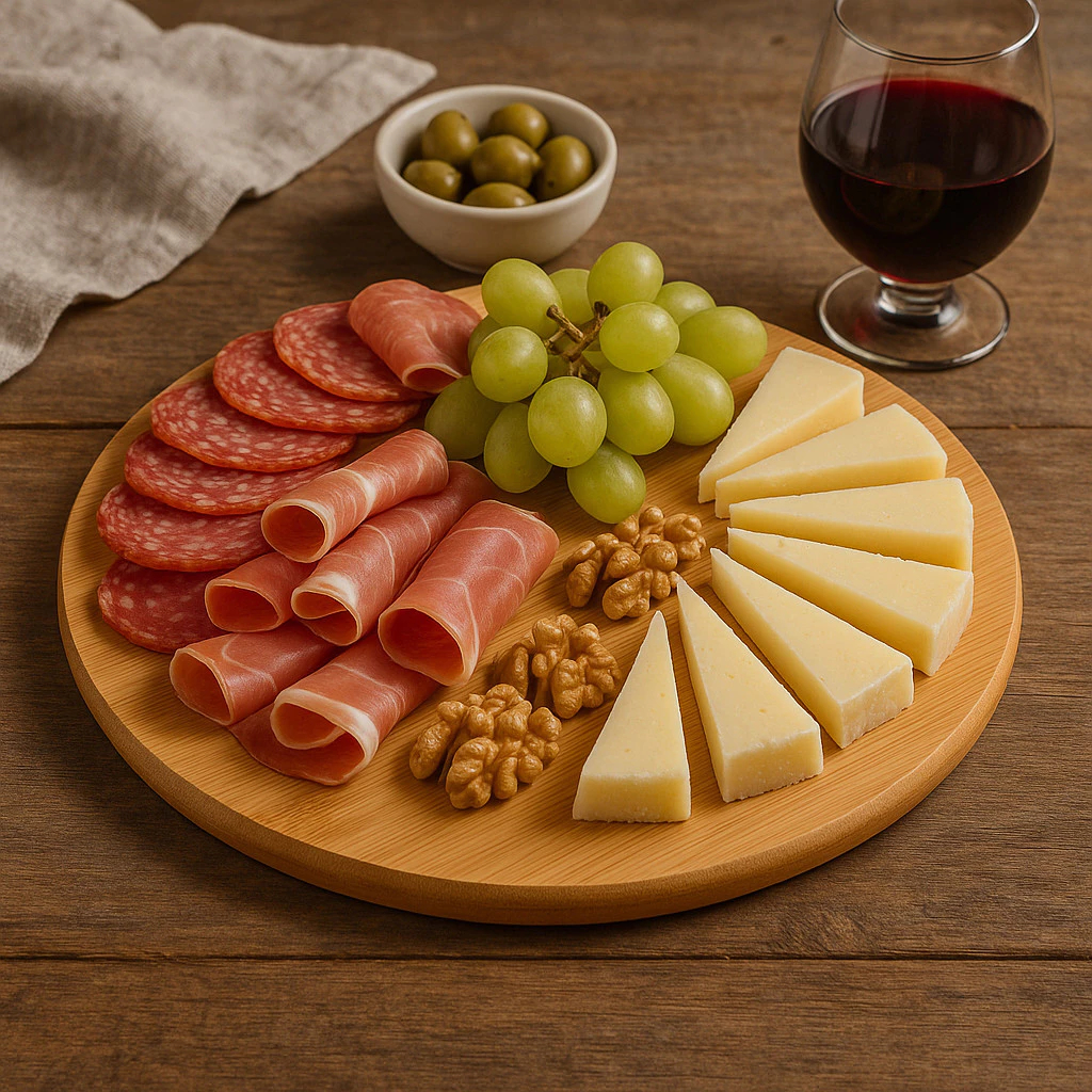 Tábua de Frios Giratoria Petiscos Corte em Bambu com 35cm Multiusos 2025novo em Oferta na Shopee