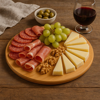 Tábua de Frios Giratoria Petiscos Corte em Bambu com 35cm Multiusos 2025novo em Oferta na Shopee