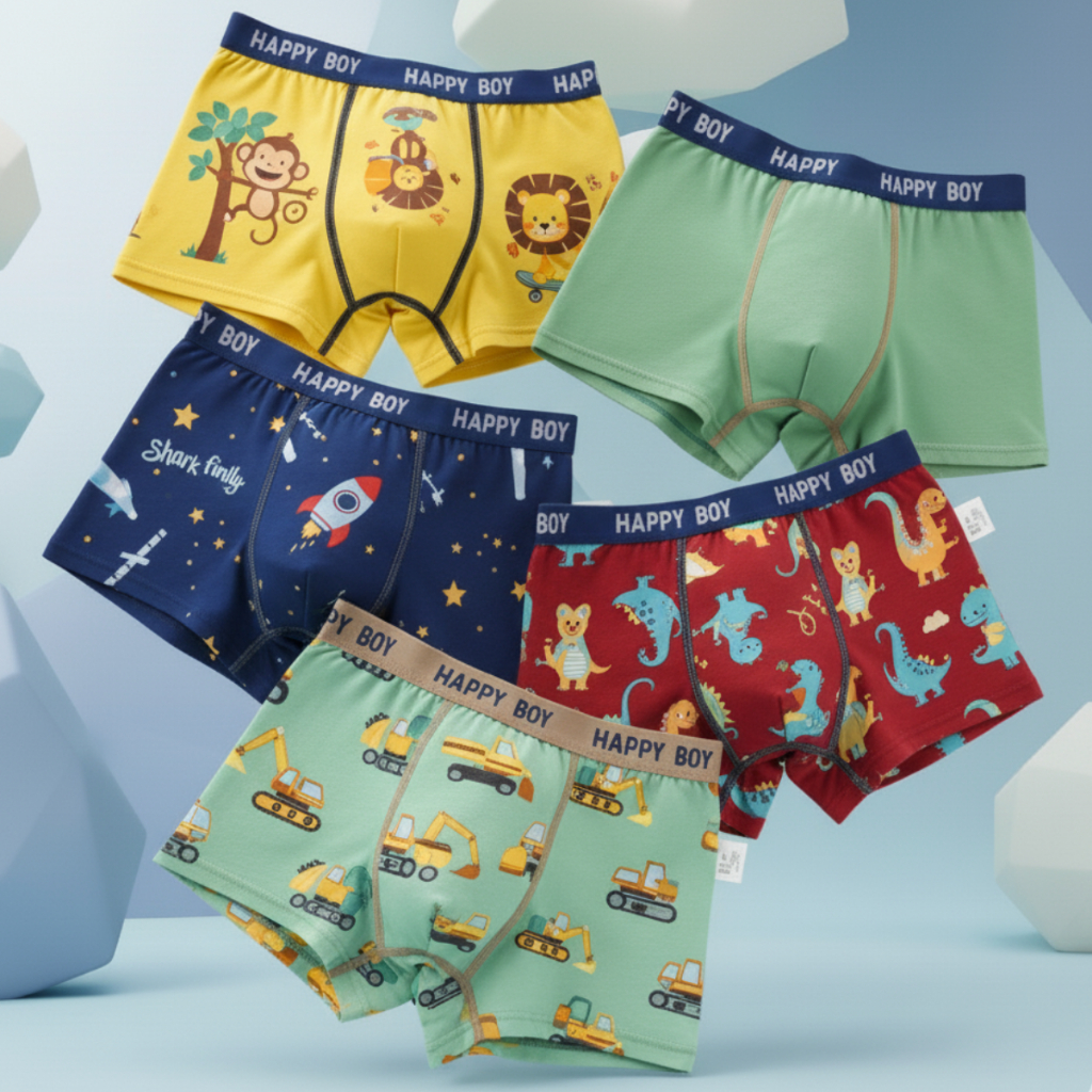 Kit 1, 3 ou 6 Cueca Box Boxer Resistente Microfibra Menino 2 A 10 Anos Infantil Direto Fabrica Confortável