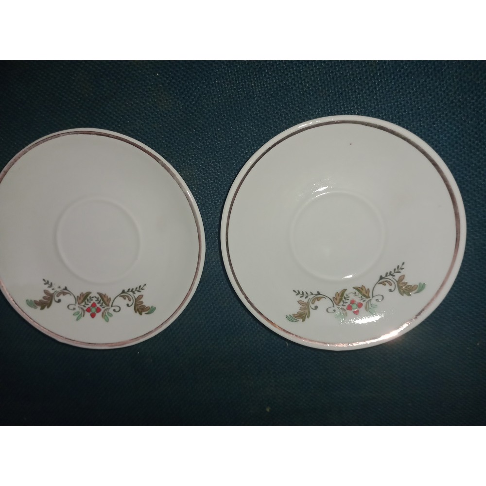 Par de Pratinho de Café Porcelana Pozzani /Ler Descrição