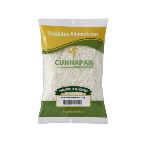 Coco Ralado Médio 1kg - Cunhapan em Oferta na Shopee