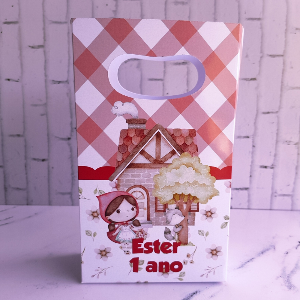 PEGUE E MONTE - MINI Sacolinha Personalizada Surpresa CHAPEUZINHO VERMELHO Lembrancinhas para Aniversário