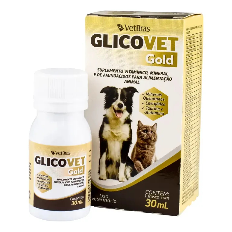 Glicovet Gold Suplemento Vitamínico 30ml Vetbrás