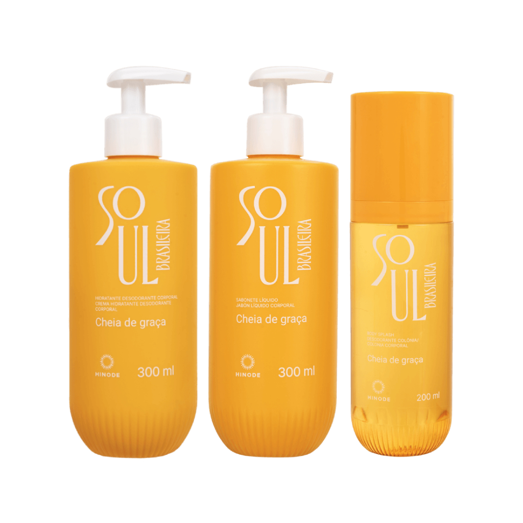 Kit Completo Soul Brasileira Cheia de Graça Hinode - (Sabonete, Hidratante e Body Splash)