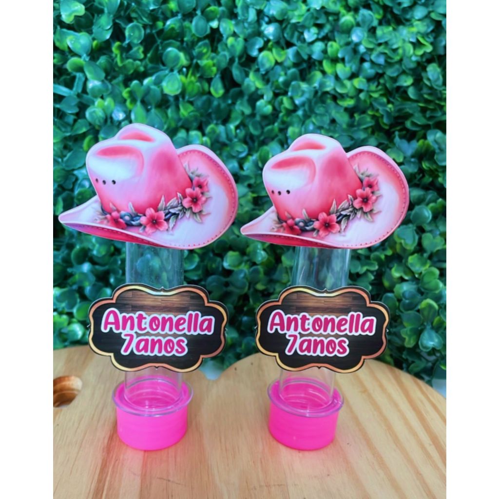 30 APLIQUES TUBETES BOIADEIRA PERSONALIZADO COM NOME E IDADE/ENVIO RÁPIDO em Oferta na Shopee