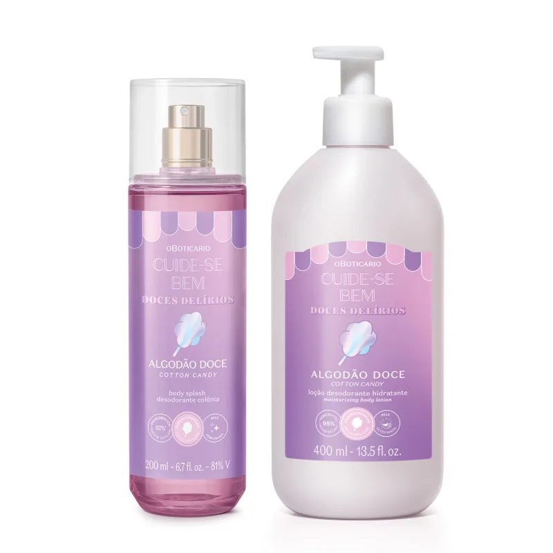 Cuide-se Bem Doces Delírios Algodão Doce 400ml Hidratante Body Splash ORIGINAL