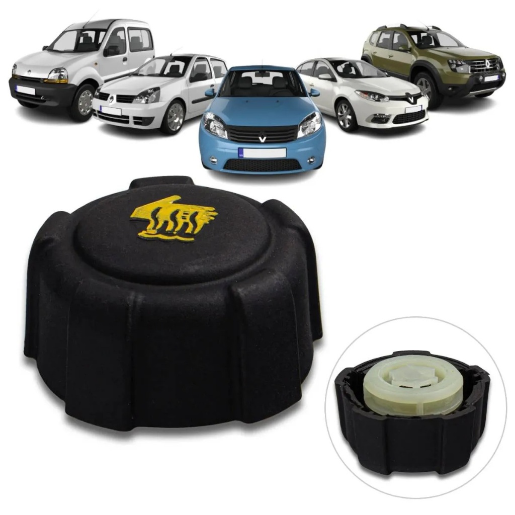 Tampa Reservatório Agua Radiador Clio Logan Sandero Duster - 1ª Linha em Oferta na Shopee