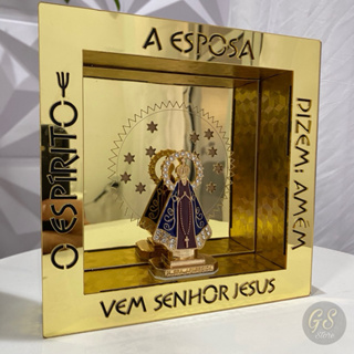 Enfeite Decoração Casa NICHO 16x16 LUXO ESPELHADO NOSSA SENHORA APARECIDA em Oferta na Shopee