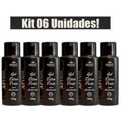 KIT 6 UNIDADES GEL MASSAGEADOR EXTRA FORTE COM ANDIROBA 190g APINIL