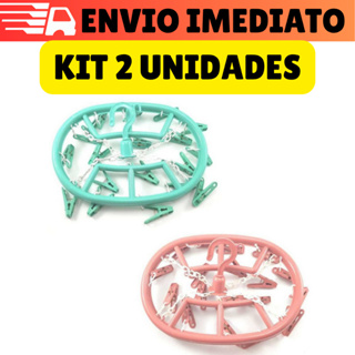 Kit 02 Varal De Calcinha Para Roupas Intimas Cueca Meia 18 Prendedores Oval Apartamento Lavanderia em Oferta na Shopee