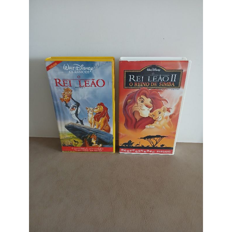 Fitas Vhs O Rei Leão 1 e 2  - Originais - Clássicos Disney - Dubladas