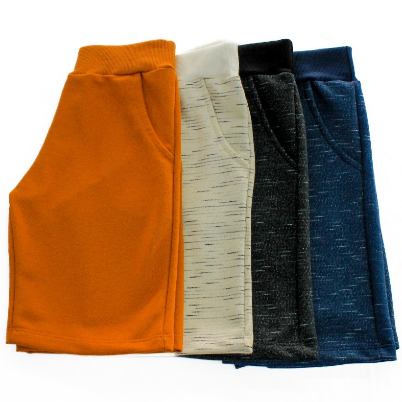 Kit 03 Bermudas Masculina Infantil Juvenil Menino Moletinho Moletom Tamanho 02 ao 12
