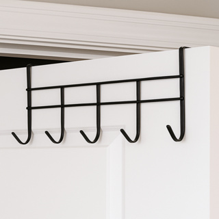 Suporte Cabide de Porta Com 6 Ganchos Organizador Multiuso Para Quarto Banheiro Cozinha em Oferta na Shopee