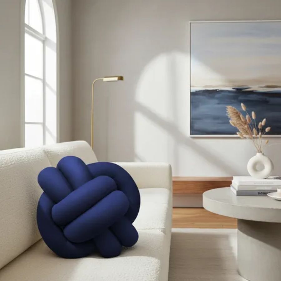 Almofada Decorativa Nó Nozinho Escandinavo Sala/Quarto