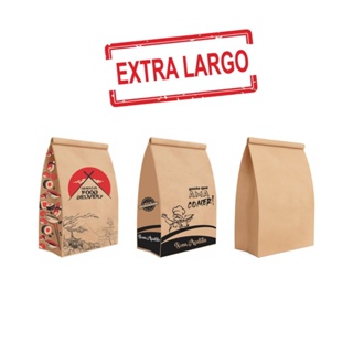 Saco Papel Kraft Delivery - 31x35x17,5 cm - EXTRA LARGO - SOS em Oferta na Shopee