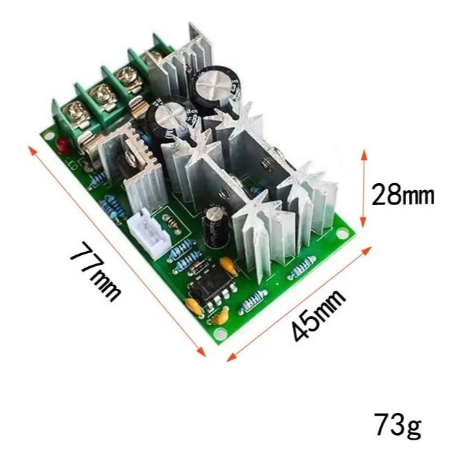 Módulo Dc Pwm 20a 10v A 60v Placa Controladora Velocidade Motor — imagem 2 de 2