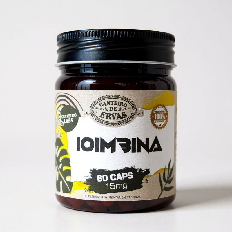 Ioimbin 15mg com 60 cápsulas canteiro de ervas em Oferta na Shopee