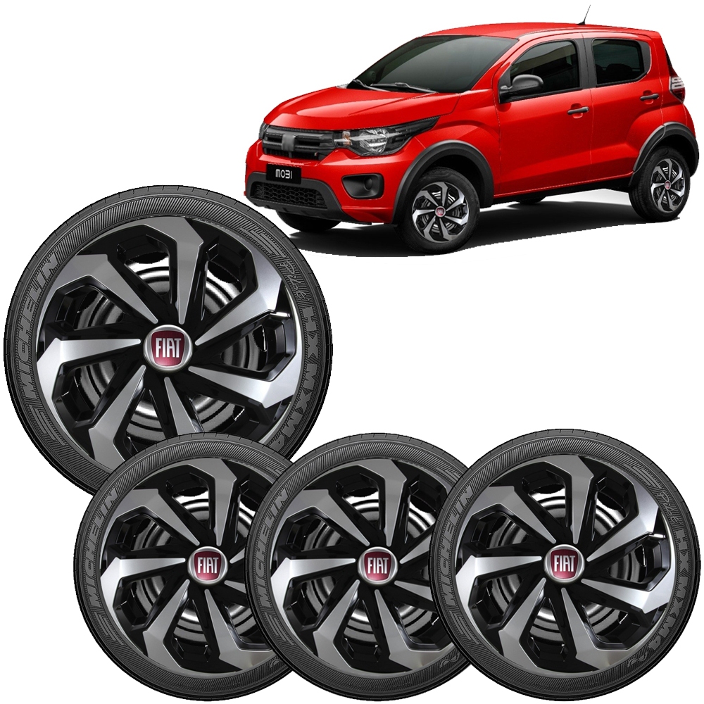 Jogo 4 Carlota  Aro 13 14 15  Compativel Com uno  Strada Palio Punto Mobi Linea em Oferta na Shopee