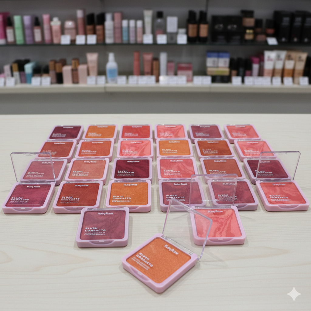 (Atacado Box 24un) Blush Compacto Ruby Rose