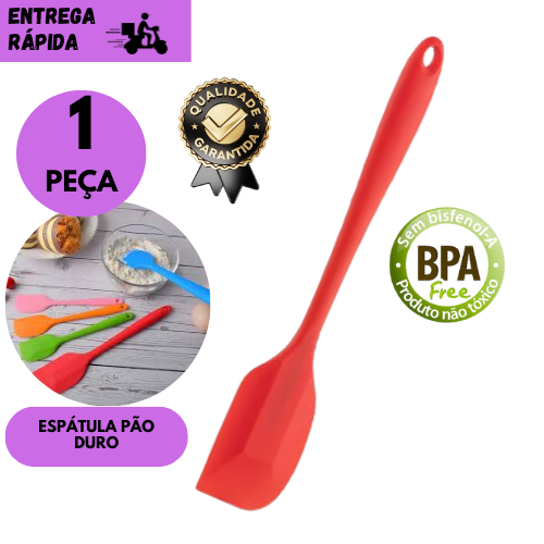 kits 1/2 ou 3 Espátula Pão Duro de Silicone Vermelha Cozinha Confeitaria Utensílio Resistente Antia