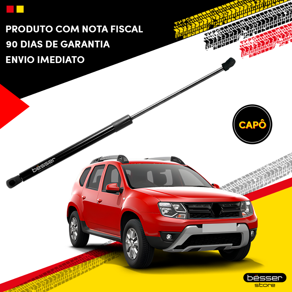 Pistão a Gás Capô Renault Duster Amortecedor Para Capô Motor Renault Duster Pistão a Gás Capo Duster
