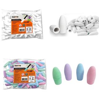 Kit 12 Ponteiras de Borracha Bazze – Escolha Coloridas ou Brancas em Oferta na Shopee