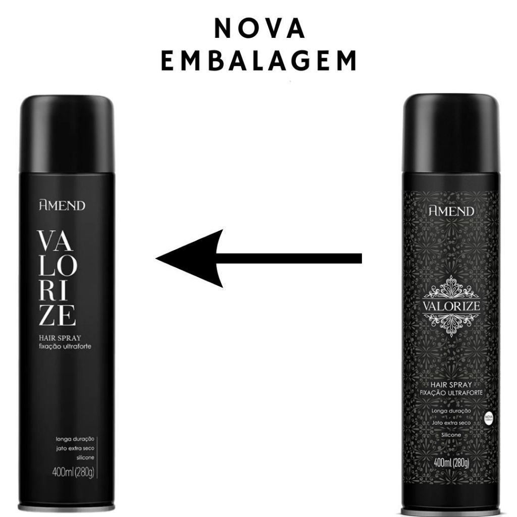 Spray Fixador Amend Valorize Ultra Forte 400ml – Segura o Penteado o Dia Todo