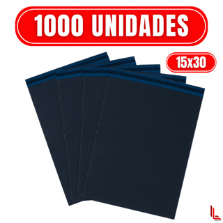 Kit Até 1000 Envelopes de Segurança Plástico Preto Aba Adesiva 15x30cm em Oferta na Shopee
