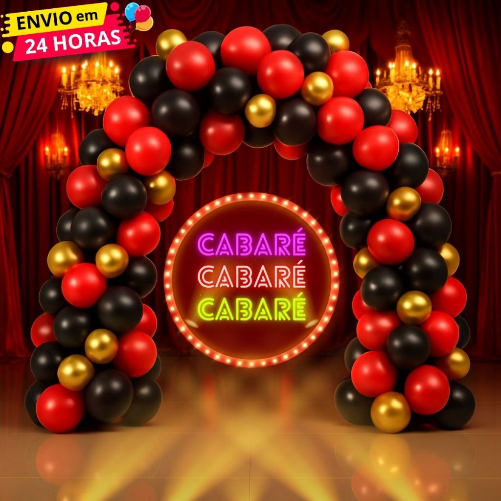 Kit 125 Balões Para Arco Latex e Cromado - Tema Boteco Cabaré Decoração Aniversário Eventos em Oferta na Shopee