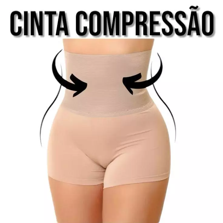 Short Modelador Cinta Compressão Segunda Pele Redutora De Medidas Bermuda Feminino Confortável