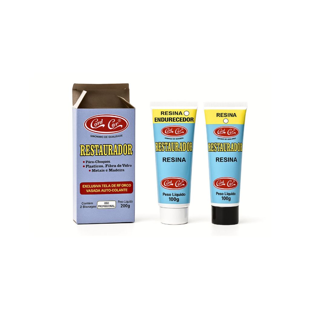 Kit Cola Parachoque Reparo 200G Restaurador Automotivo Veda Plástico Fibra de Vidro Metais Madeira em Oferta na Shopee