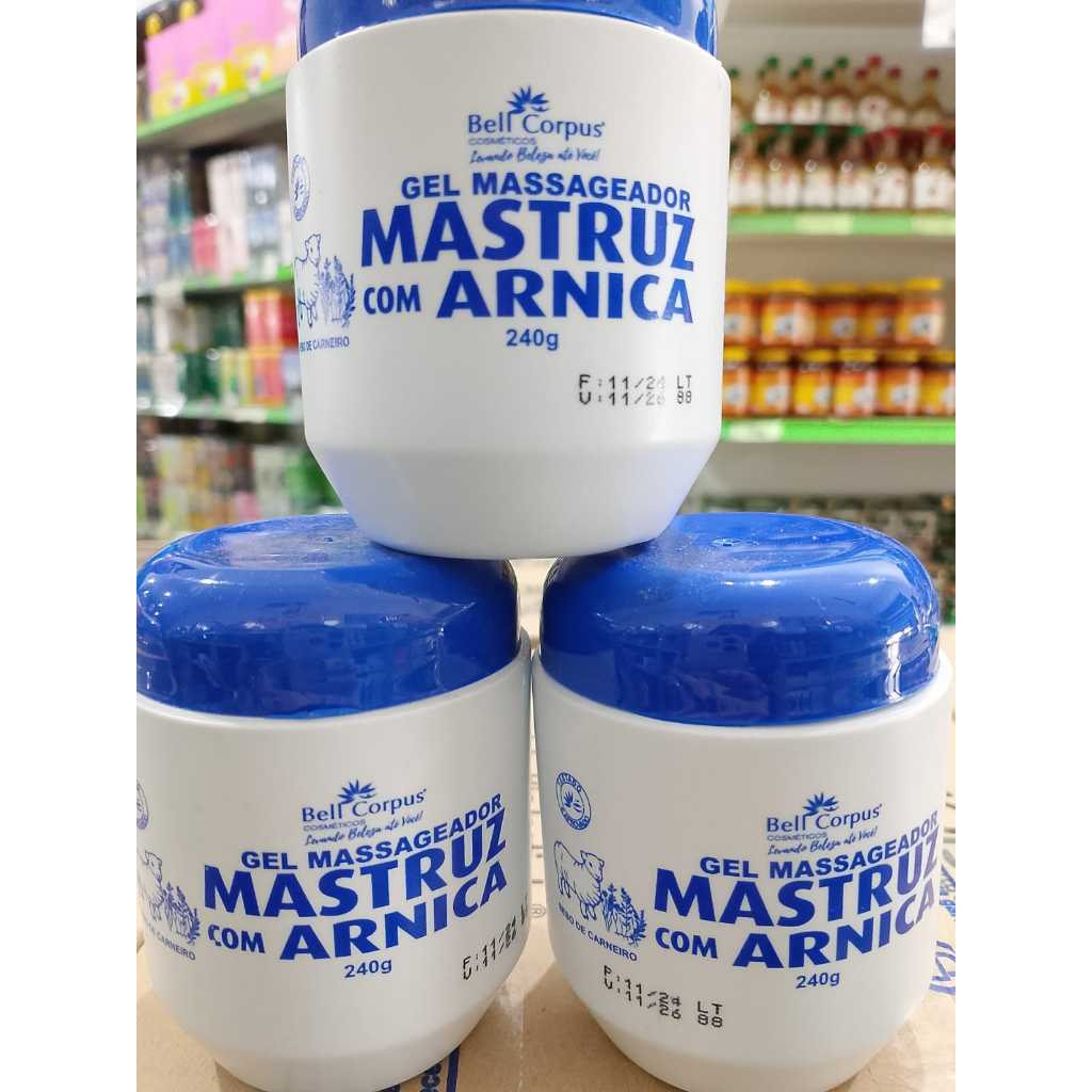 Kit c/ 3 Gel Massageador Bell Corpus Mastruz com Arnica 240g