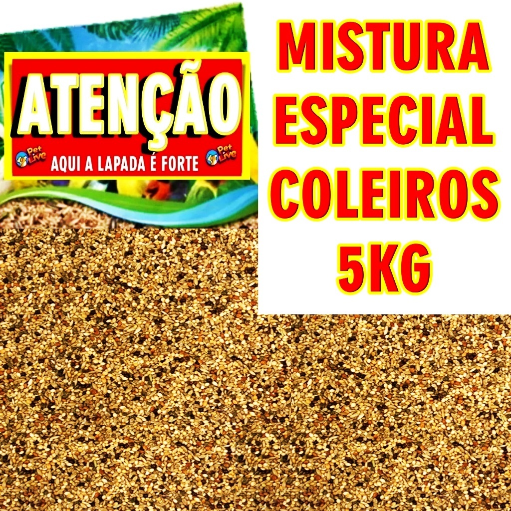 Mistura Para Coleiro e Canário Da Terra Premium Especial 5kg Mistura Para Coleiro em Oferta na Shopee