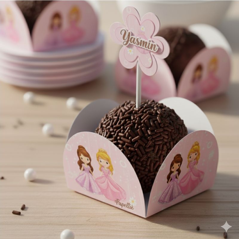 Forminhas Personalizadas para Brigadeiro - Aniversário, Chá Revelação, Festa Infantil - Diversos Temas