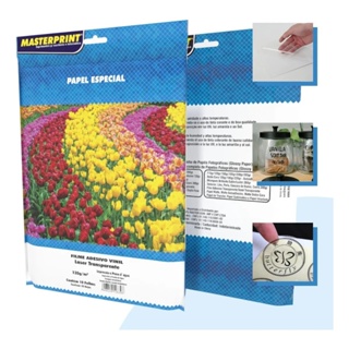 Adesivo Vinil Transparente 135g Para Impressora Laser A4 Prova D'água Masterprint 10 Fls em Oferta na Shopee