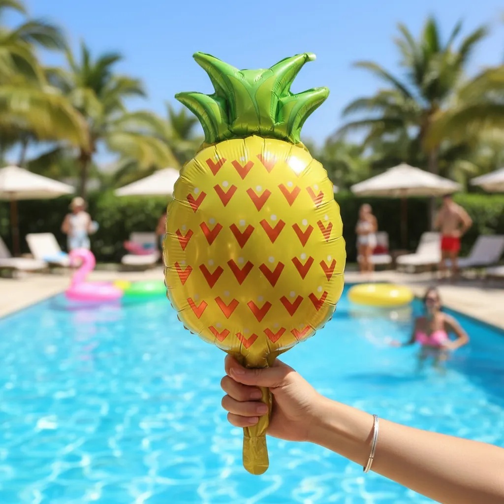 10 Mini Balão Abacaxi Fruta Tropical 35cm Metalizado Decoração Festa C90875 em Oferta na Shopee