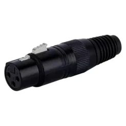 Plug Hx084p Xlr Fêmea Hjh Com Pino Banhado A Ouro