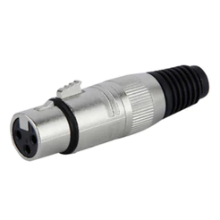 Plug Conector XLR Fêmea Banhado A Ouro 3 Pinos HJH HX084