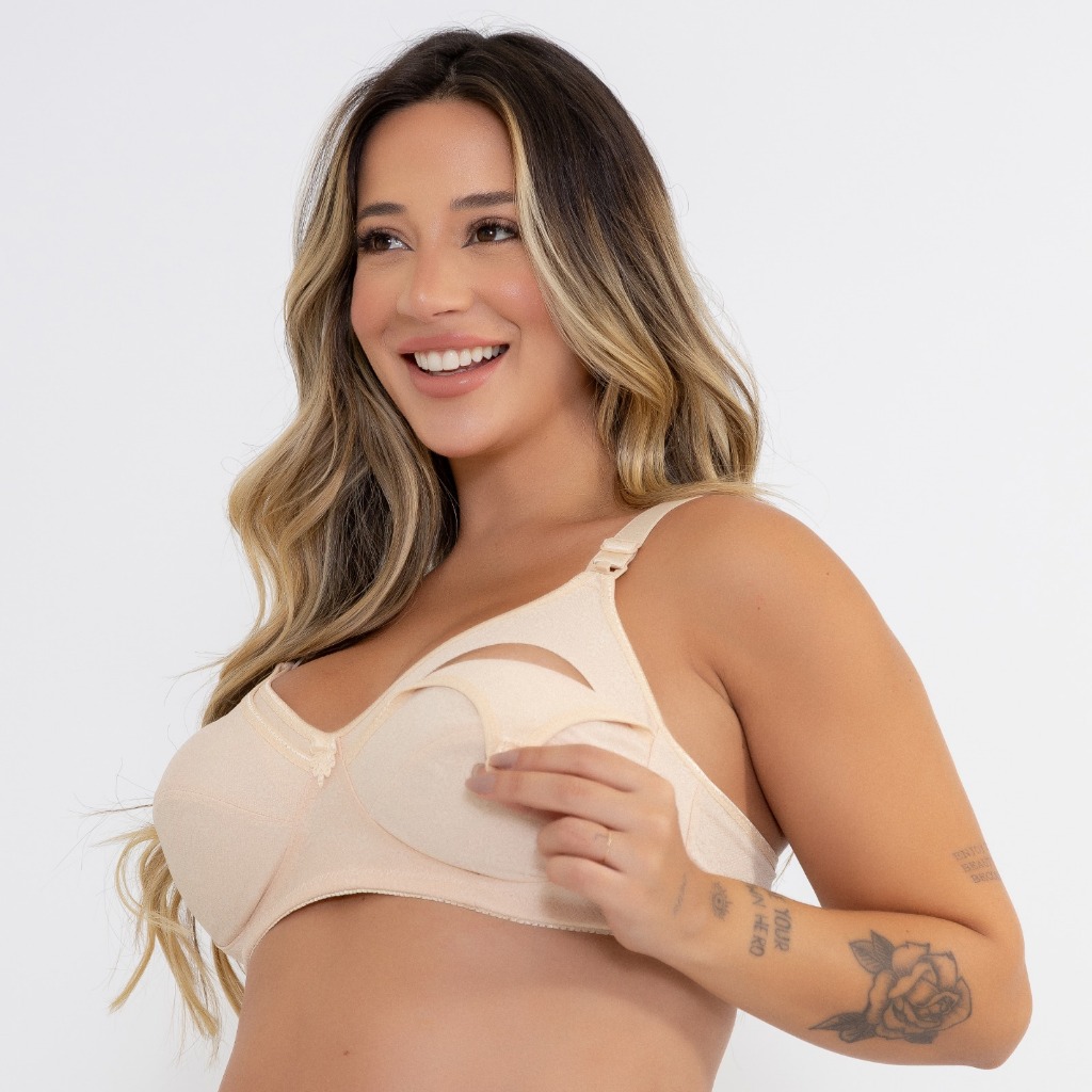 Sutiã Amamentação SEM BOJO c/ Alças Reforçadas Pós Parto em Oferta na Shopee