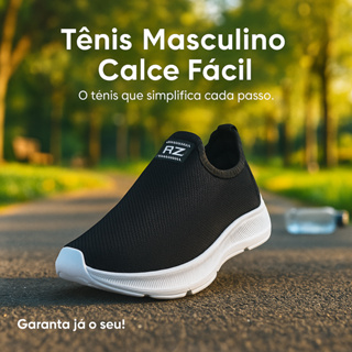 Tênis Meia Calce Fácil Masculino Slip On Casual Academia Ortopédico Leve 34 ao 44 em Oferta na Shopee